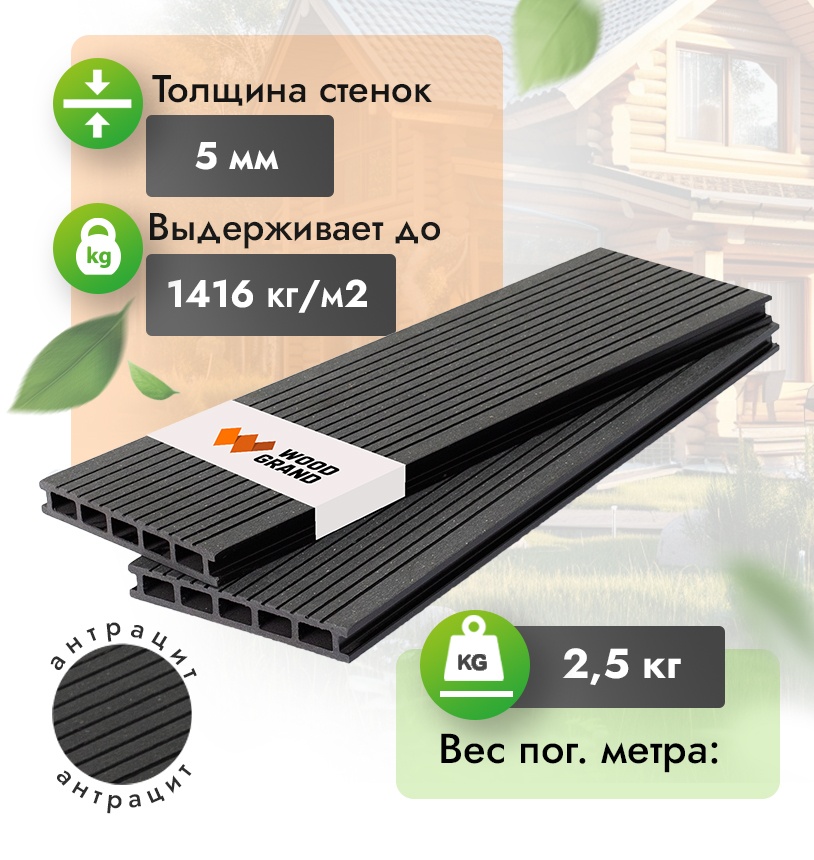 Террасная доска 150х22 мм - Венге