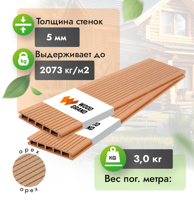 Террасная доска 150х22 мм - Венге